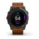 Смарт-часы Garmin epix Pro Gen 2 Sapphire Edition (51 мм) карбоново-серые титановые DLC с каштановым кожаным ремешком