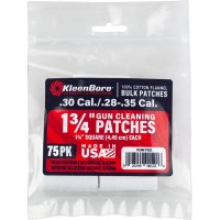 Патч для чистки KleenBore .28-.35 Cal. (.30 Cal.) - 3/4″, хлопок, 75 шт/уп, квадратные