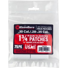 Патч для чистки KleenBore .28-.35 Cal. (.30 Cal.) - 3/4″, хлопок, 75 шт/уп, квадратные