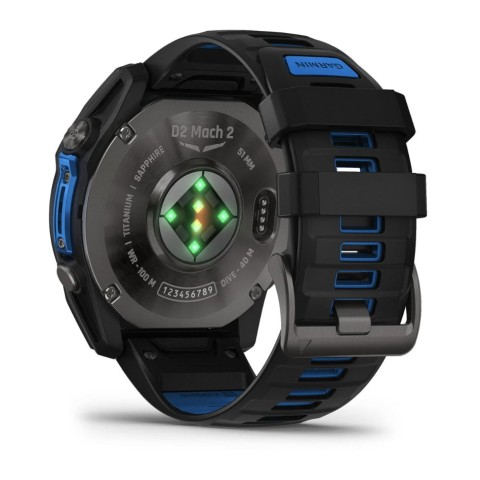 Авіаційний годинник Garmin D2 Mach 2 51мм Carbon Gray DLC Titanium із вентильованим титановим браслетом 010-02905-31