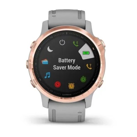 Смарт-годинник Garmin fenix 6S Pro Sapphire рожево-золотистий з сірим ремінцем