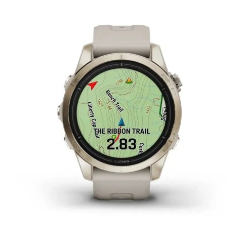 Смарт-годинник Garmin epix Pro Gen 2 Sapphire Edition (42мм) ніжно-золотистий зі світло-пісочним ремінцем