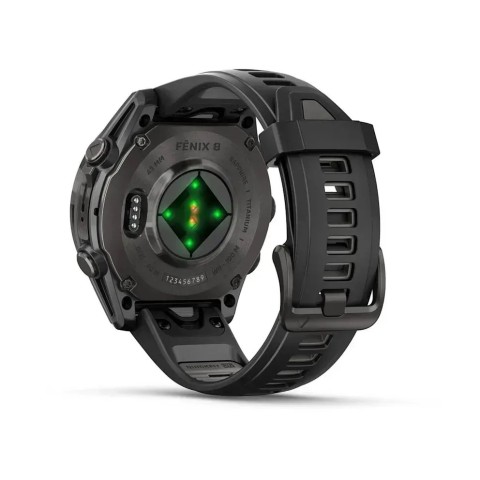 Смарт-годинник Garmin fenix 8 AMOLED (43 мм) Sapphire карбоново-сірий DLC титан чорний/гравійно-сірий