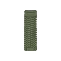 Матрац туристичний надувний одномісний  Naturehike CNK2550WS019, 200х60х6.5 см, зелений із вбудованою помпою для надування