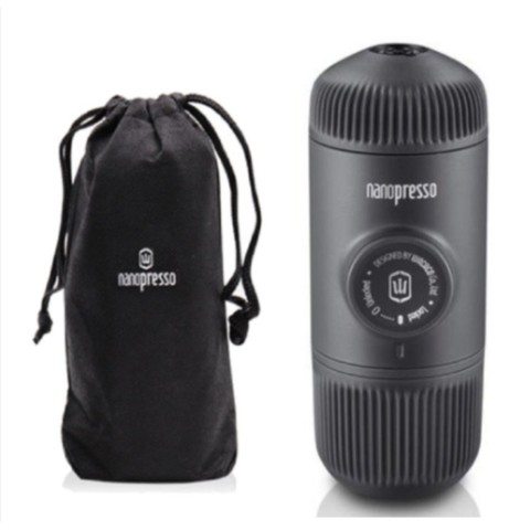 Портативна еспресо-кавоварка Wacaco Nanopresso сіра, механічна, для меленої кави