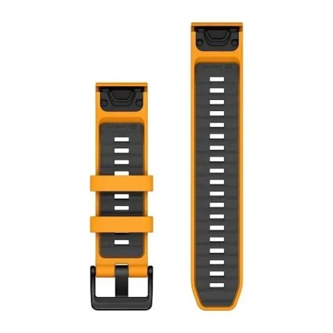 Ремешки для часов Garmin QuickFit 22 силиконовые ярко-оранжевые/графитовые