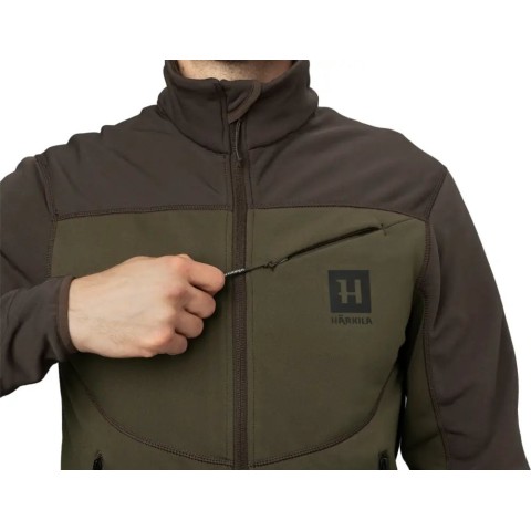 Флисовая кофта Harkila Olaf 2XL Willow green/Shadow grey