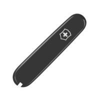 Накладка на ніж Victorinox 84мм black передня з лого (kVa+)