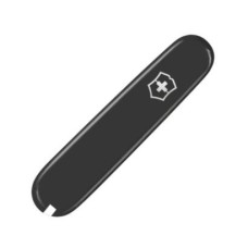 Накладка на ніж Victorinox 84мм black передня з лого (kVa+)