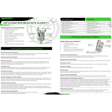 Набір сигналізаторів Brain Wireless Bite Alarm F-1 4+1