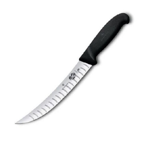 Кухонний ніж Victorinox Fibrox Butcher лезо 25см вузьке ріфл. з чорн. ручкою