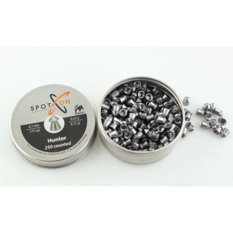 Кулі свінцеві для пневматики Spoton Hunter, 4,5 мм, 0,63 гр 250 шт