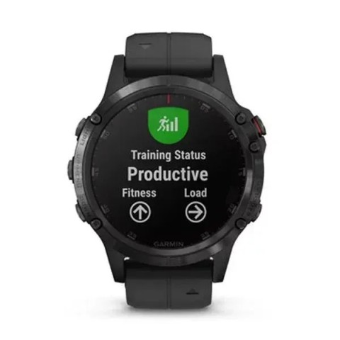 Смарт-годинник Garmin fenix 5 Plus Sapphire чорний з чорним ремінцем