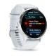 Смарт-годинник Garmin Venu 3 білий зі сріблястим сталевим безелем і силіконовим ремінцем