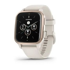 Смарт-годинник Garmin Venu Sq 2 Music Edition айворі з персиково-золотистим безелем