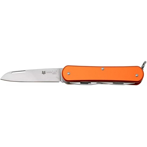 Нож многофункционал. Fox Vulpis Aluminium, 4 инструмента ц:orange
