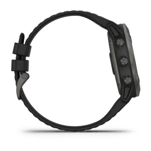 Смарт-часы Garmin fenix 6X Sapphire Edition серые DLC с черным ремешком