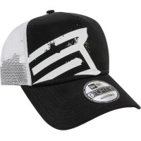 Кепка Savage TRUCKER HAT W/ WHITE SAVAGE LOGO с козырьком ц:белый/черный