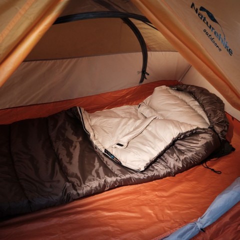 Спальник з капюшоном Naturehike U350 NH20MSD07, (1°C), правий, коричневий