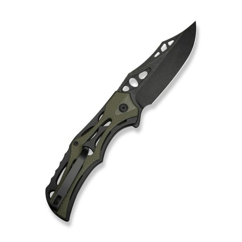 Ніж складаний туристичний Civivi Biophase, (8.9 см) Nitro-V / Aluminum & G10 чорно-зелений