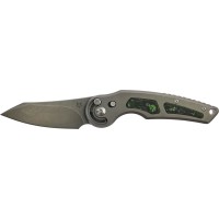 Нож Fox Jupiter Black Blade Titanium, Bead blasted Titanium + Jungle Wear carbon fiber i ц:gray/green