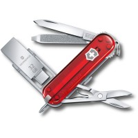 Ніж Victorinox Victorinox@work 58мм,8функ,черв.прозор ,USB3.0,3.1 32Gb (блістер)