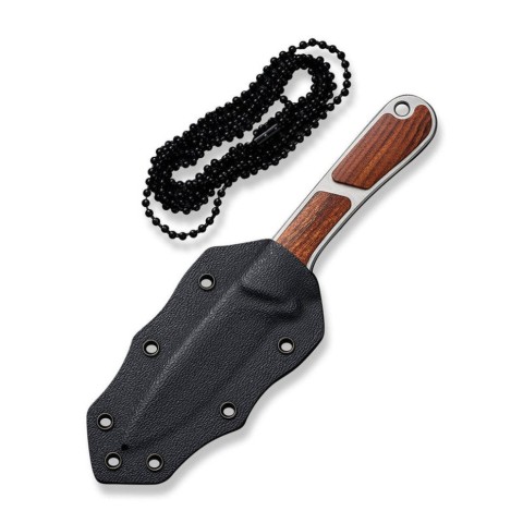 Ніж фіксований тактичний Civivi Mini Elementum, (5.7 см) Nitro-V / Guibourtia Wood