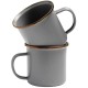 Набор чашек Barebones Enamelware Dining 2 Pcs slate grey