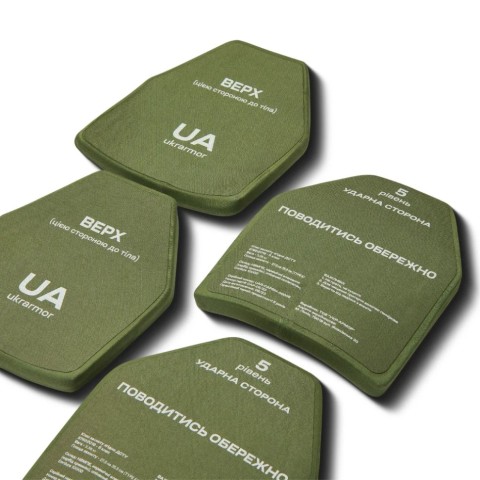 Керамічні бронеплити 5-го класу. Вага 3,38 кг.Розмір XL. Карбід кремнію