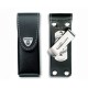 Чохол на пояс Victorinox 111мм шкір.чорн на липучці з повор. кліпом до 4 шарів