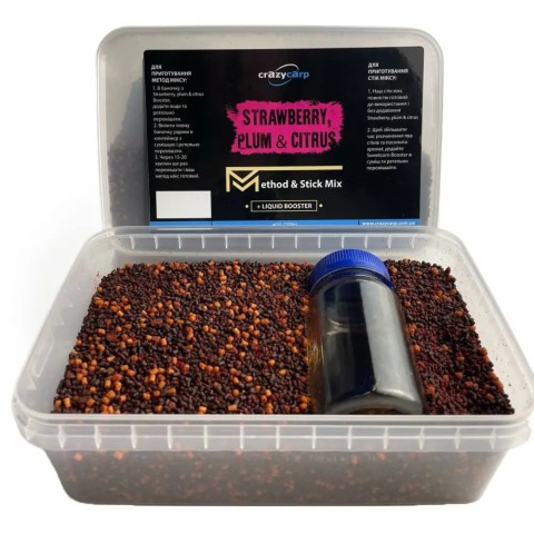 Метод Микс Crazy Carp Method & Stick Mix Strawberry, Plum & Citrus 400г