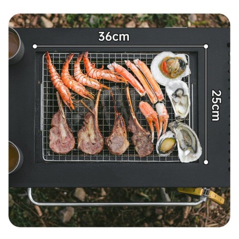 Стіл для барбекю сталевий Naturehike CNK2350CF018, чорний