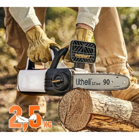 Акумуляторна ланцюгова пила Litheli, живлення від павербанку (2 шт УМБ Litheli Power Bank 10000 mAh, 45 W, 2А в комплекті)