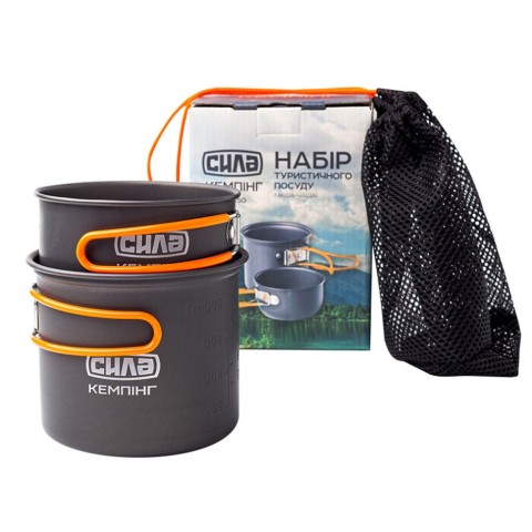 Набір туристичного посуду для походів СИЛА (чаша+чаша)