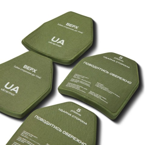 Керамічні бронеплити 5-го класу. Вага 2.9 кг.Розмір  L. Карбід кремнію