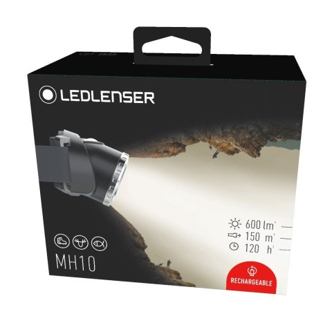 Налобный фонарь LedLenser MH10, заряжаемый, 600/250/10