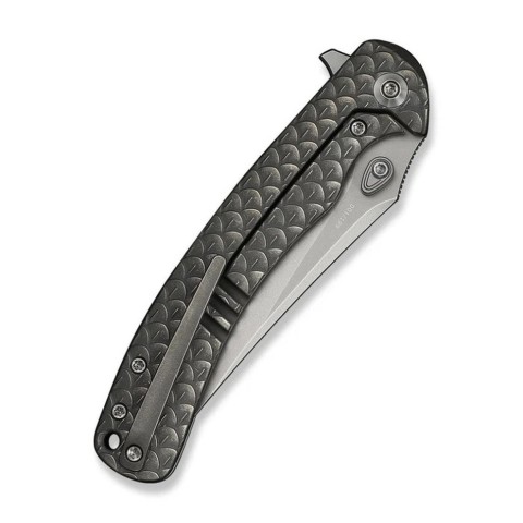 Ніж складаний туристичний Weknife Dracarys, (9.1 см) Böhler M390 / титан 6AL4V сірий