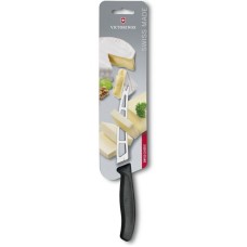 Кухонний ніж Victorinox SwissClassic Butter&Cheese лезо 13см хвил. з чорн. ручкою (блістер)