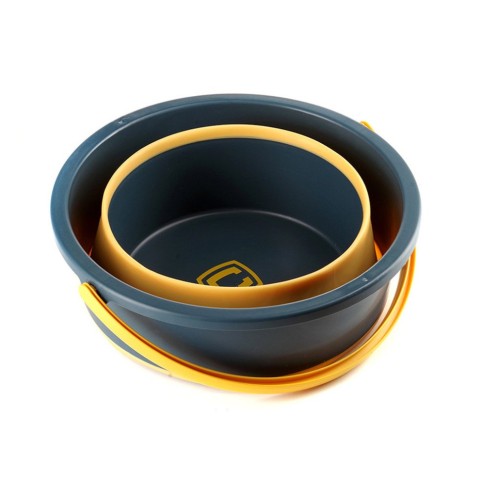 Відро складане силіконове СИЛА 10 л orange-black