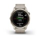 Смарт-годинник Garmin fenix 7S Pro Sapphire Solar Edition ніжно-золотистий зі шкіряним ремінцем кольору вапняка