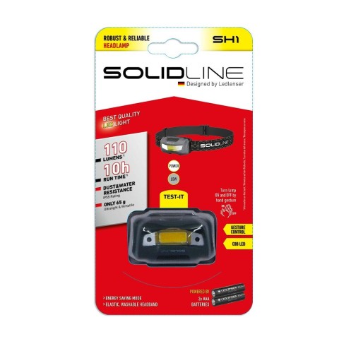 Налобный фонарь Solidline SH1, 110/15, блистер