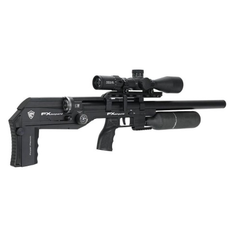 Пневматична редукторна гвинтівка FX Airgun Leopard Black Sniper Bottle .177 кал