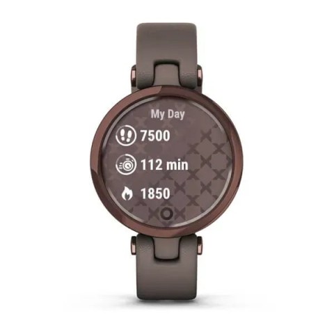 Смарт-часы Garmin Lily Classic с темно-бронзовым безелем, корпусом Paloma и итальянским кожаным ремешком