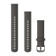 Быстросменные ремешки Garmin силиконовые (18 мм) графитовые с фурнитурой грифельного цвета