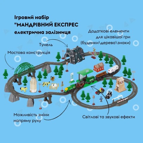 Игровой набор OTAMANKO Странствующий Экспресс 118 деталей Зеленый