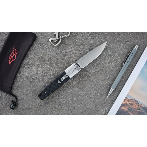 Ніж складаний туристичний Ganzo G7211 (8.5 см) 440C / G10 чорний