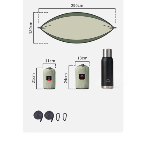 Гамак Naturehike одинарний NH21DC011, блакитний