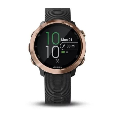 Смарт-часы Garmin Forerunner 645 Music розово-золотистые с черным ремешком