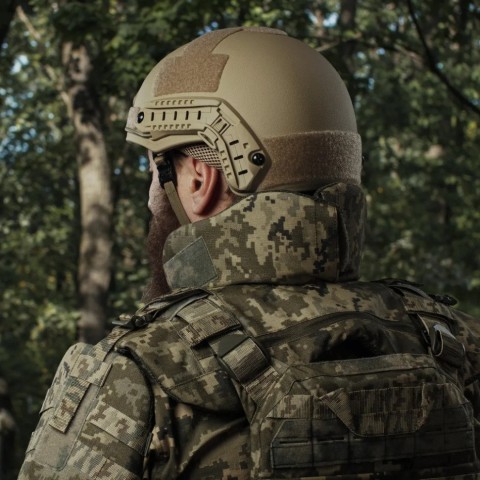Кевларовий шолом Ukrarmor FAST Team Wendy. Рівень захисту NIJ IIIA Койот