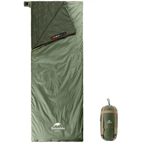 Спальный мешок Naturehike Ultralight LW180 R M NH21MSD09 green